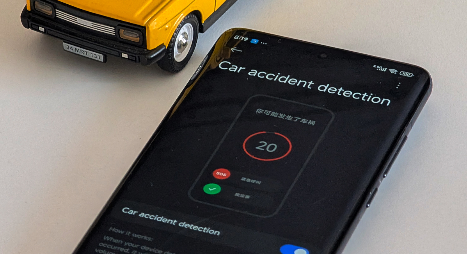 Ponsel Xiaomi kini bisa mendeteksi tabrakan mobil dan meminta bantuan 2 car accident detection